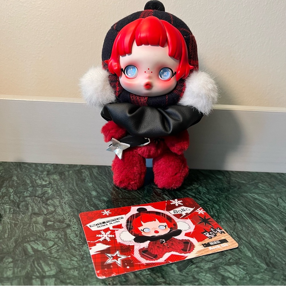 Rock On - Skullpanda Winter Symphony Plush Keychain